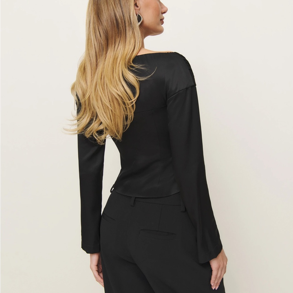SOLD - Reformation Irina Top Black - Size 4